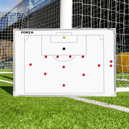 FORZA 35in x 24in Double-Sided Sports Coaching Whiteboard | 13 Sport Options - Dry Erase Board Equipped with Magnetic Markers, Pen & Eraser (Soccer, Without Carry Bag) - size: Without Carry Bag, style: Soccer