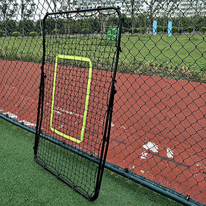 Adjustable Volleyball Rebounder Net 4.5x3 Ft,Volleyball Training Equipment for Lacrosse, Baseball, Soccer,Tennis,Backyard Volley Ball Practice Volleying Bumping Spiking Hitting