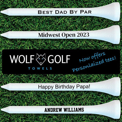 Personalized Custom Golf Tees - Choose Font and Color - Gift Set - Sets of 50, 100 or 200 Tees