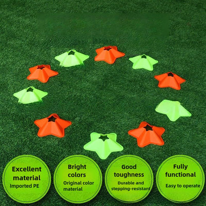 10pcs Agility Soccer Disc Cones Flexible Football Training Cones Field Cone Markers for Training Football Soccer Basketball Coaching Practice Equipment