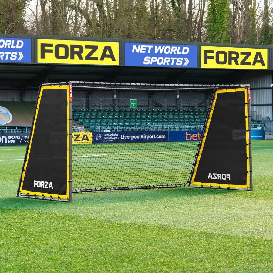 FORZA Steel42 Goal Rebounder Net Kit – Football Training Aid with Durable Double-Sided Net & Side Sheets for Solo Practice & Team Drills - Goal NOT Included - size: 12ft x 6ft