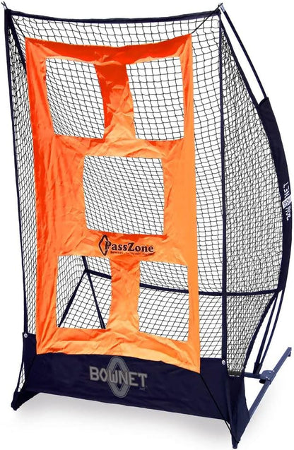 Bownet PassZone Football Training Attachment Only - 5 Target Zones for Quarterback Passing Practice, 40"x 60" Polyester Throwing Target, Fits Solo Kicker Net (Sold Separately, E51948 Frame Compatible)