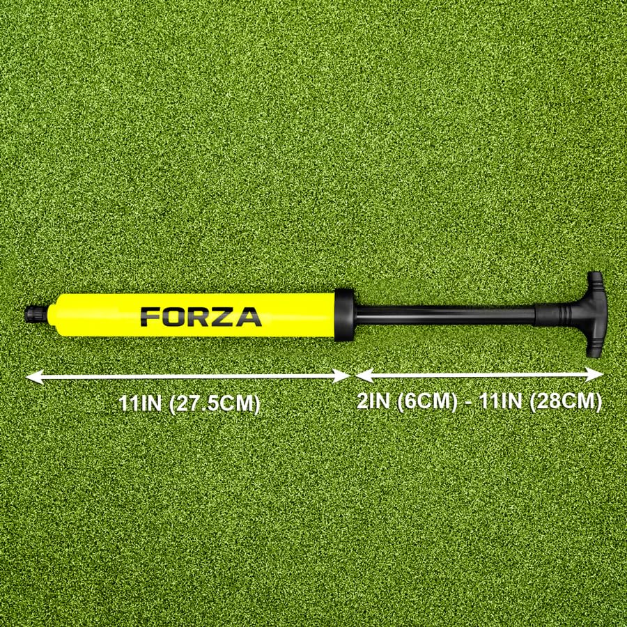 FORZA Pump that Ball™ | Ball Pump & Needle – Hand Pump for Sports Ball Inflation, Extendable Nozzle, Needle Adapter Included, Compact Portable Pump for Soccer Basketball Volleyball Football Equipment